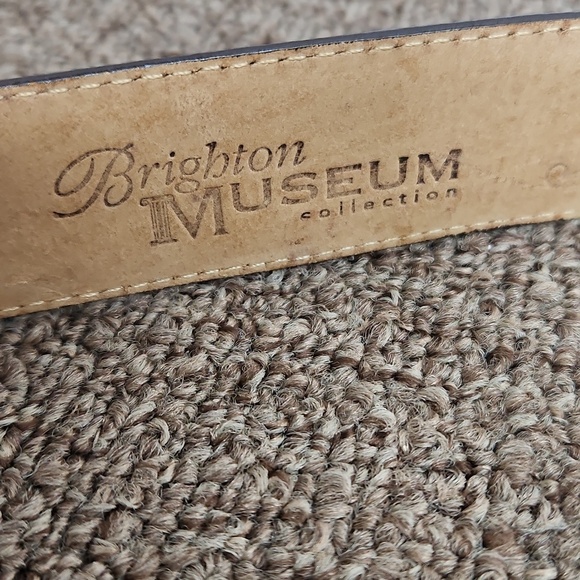 Vintage Brighton Museum Collection Brown Leather Silver Noahs Ark Belt Sz M main image 6